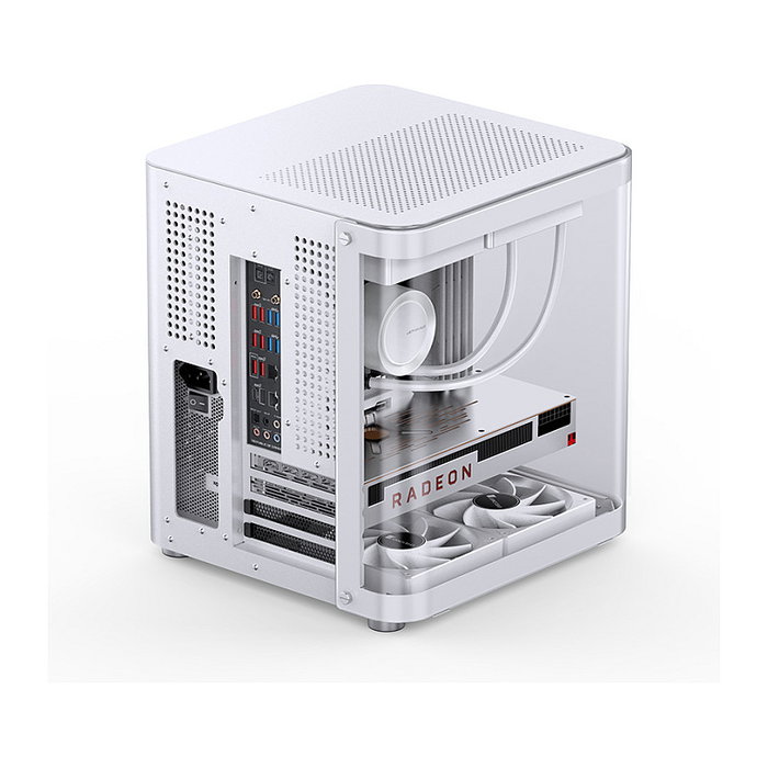 Jonsbo TK-1 2.0 Micro-ATX Gehäuse, Tempered Glass - blanco