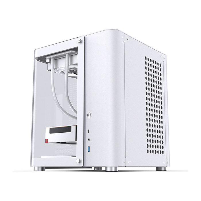 Jonsbo TK-1 2.0 Micro-ATX Gehäuse, Tempered Glass - blanco