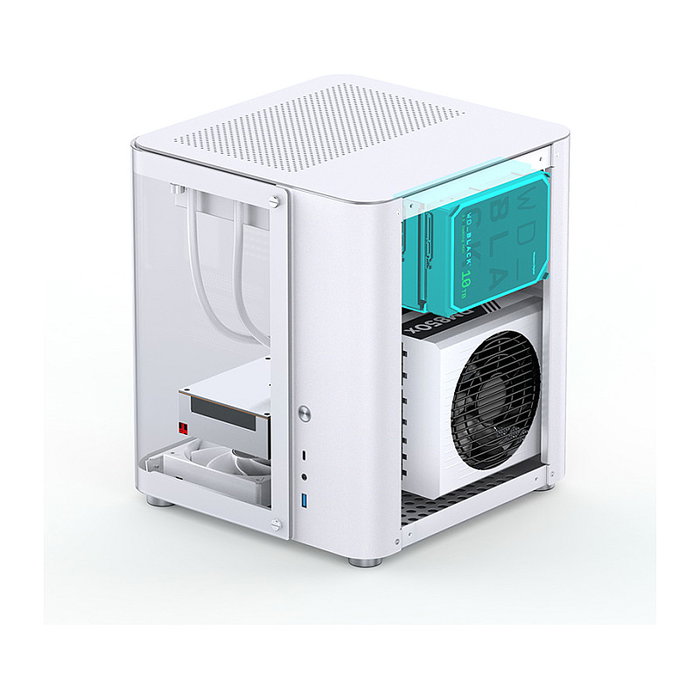 Jonsbo TK-1 2.0 Micro-ATX Gehäuse, Tempered Glass - blanco