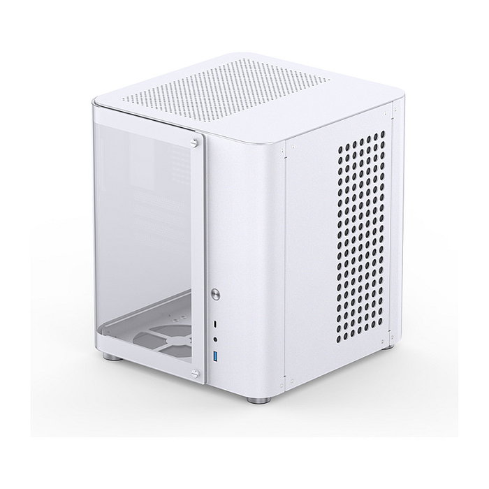 Jonsbo TK-1 2.0 Micro-ATX Gehäuse, Tempered Glass - blanco