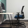 PIQUERAS Y CRESPO Silla de oficina Yunquera con mecanismo Sincro Azul marino y Negro