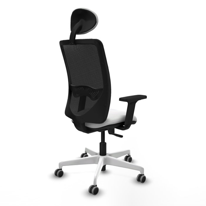 PIQUERAS Y CRESPO Silla de oficina Zulema con Mecanismo Sincro Blanco y Negro