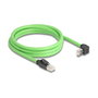 DeLOCK Cable de red RJ45 Cat.6A SF/UTP 2 m verde con conector acodado