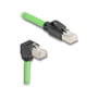 DeLOCK Cable de red RJ45 Cat.6A SF/UTP 2 m verde con conector acodado