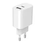 Gembird TA-UC-2AC12-01 Cargador USB-C y USB-A 12W Blanco