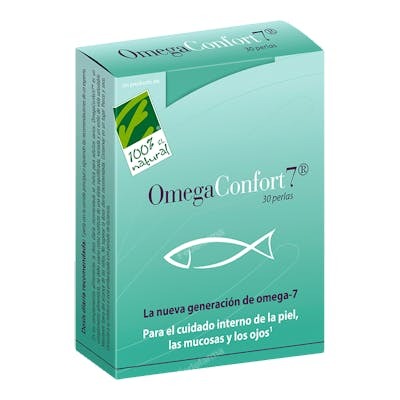 CIEN POR CIEN NATURAL Omegaconfort7 30 Cápsulas - Mantenimiento de Piel y Mucosas con Omega 7 CIEN POR CIEN NATURAL Omegaconfort7 30 Cápsulas - Mantenimiento de Piel y Mucosas con Omega 7