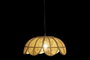 DKD Home Decor Lámpara de Techo de Ratán 46,5x46,5x18 Marrón y Negro