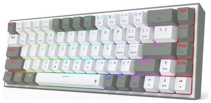 Redragon Castor Pro K631RGB-PRO-WG Mouse Inalámbrico Blanco Gaming con Retroiluminación RGB
