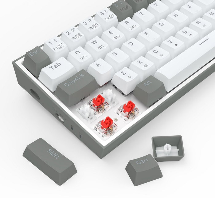 Redragon Castor Pro K631RGB-PRO-WG Mouse Inalámbrico Blanco Gaming con Retroiluminación RGB