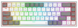 Redragon Castor Pro K631RGB-PRO-WG Mouse Inalámbrico Blanco Gaming con Retroiluminación RGB