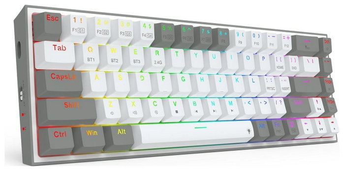 Redragon Castor Pro K631RGB-PRO-WG Mouse Inalámbrico Blanco Gaming con Retroiluminación RGB