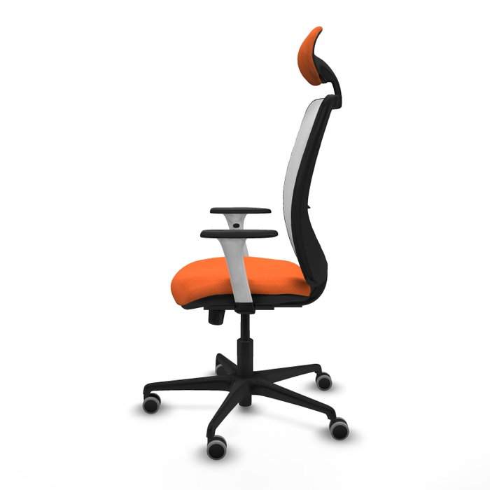 PIQUERAS Y CRESPO Silla de oficina Zulema con mecanismo Sincro, Naranja y Blanco PIQUERAS Y CRESPO Silla de oficina Zulema con mecanismo Sincro, Naranja y Blanco