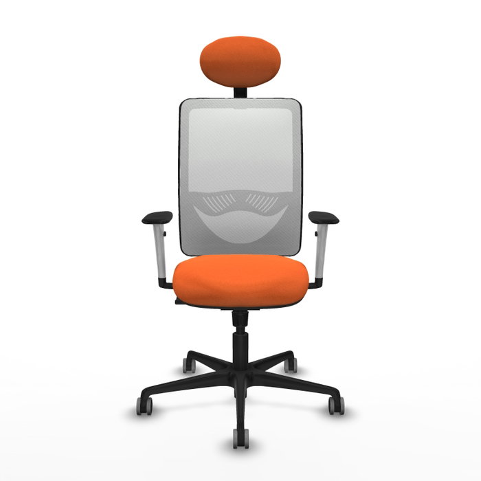 PIQUERAS Y CRESPO Silla de oficina Zulema con mecanismo Sincro, Naranja y Blanco PIQUERAS Y CRESPO Silla de oficina Zulema con mecanismo Sincro, Naranja y Blanco
