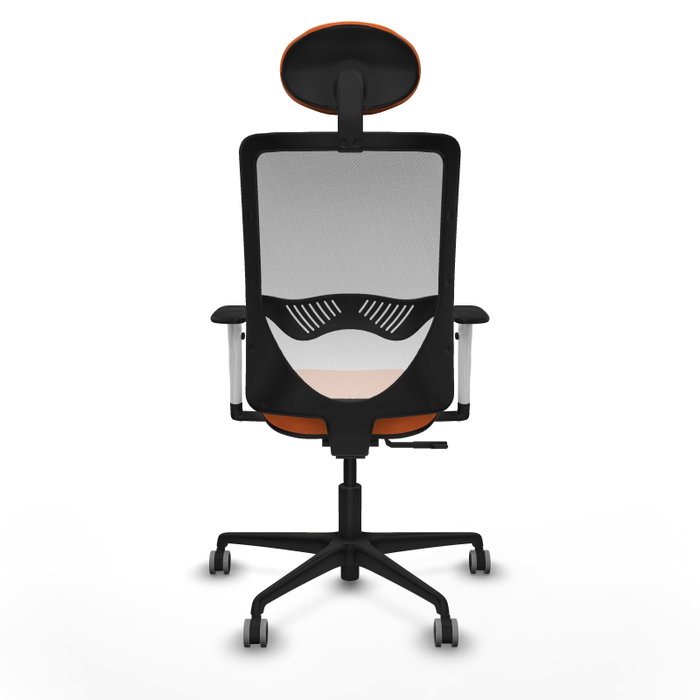 PIQUERAS Y CRESPO Silla de oficina Zulema con mecanismo Sincro, Naranja y Blanco PIQUERAS Y CRESPO Silla de oficina Zulema con mecanismo Sincro, Naranja y Blanco