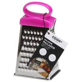Cook Concept Rallador 4 Caras Acero Inoxidable y Plástico 12 cm Colores Surtidos para Cocina