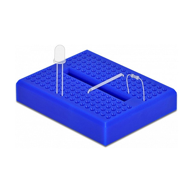DeLOCK Mini Placa de Circuitos Experimental 170 Contactos Azul