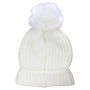Sensly Gorro Con Pompón De Piel Sintética De Malla De Punto Colección Cocooning Para Mujer