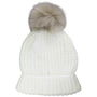 Sensly Gorro Con Pompón De Piel Sintética De Malla De Punto Colección Cocooning Para Mujer