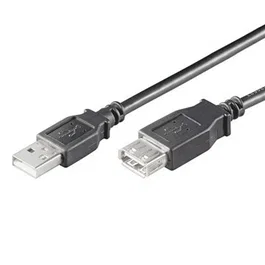Ewent EC1012 - Cable de extensión USB 2.0 USB-A Macho a USB-A Hembra, 1.8 metros, Negro