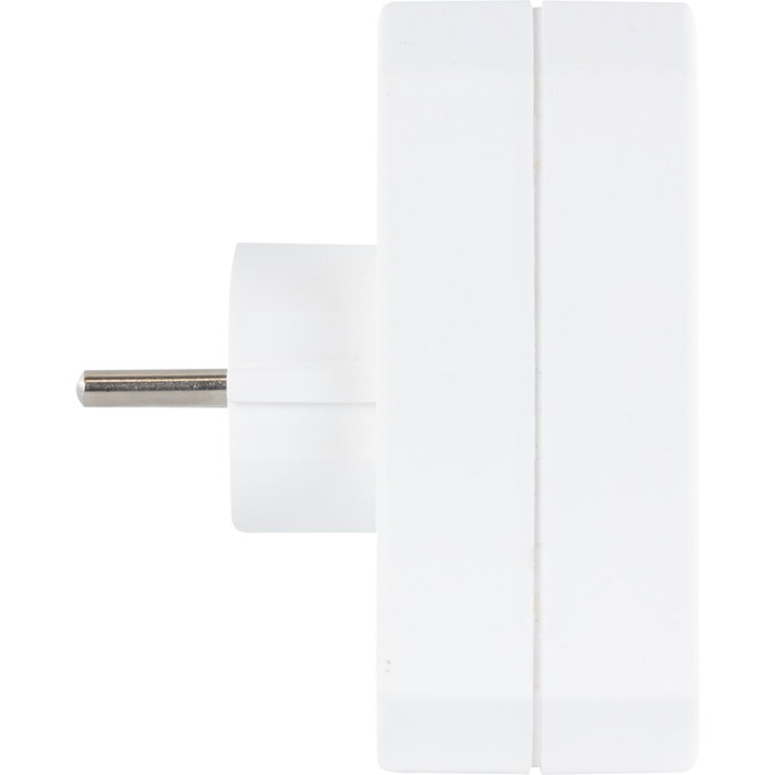 Rev Adaptador de enchufe triple con protección contra sobretensiones, blanco