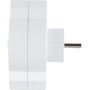 Rev Adaptador de enchufe triple con protección contra sobretensiones, blanco