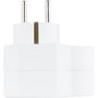 Rev Adaptador de enchufe triple con protección contra sobretensiones, blanco