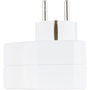 Rev Adaptador de enchufe triple con protección contra sobretensiones, blanco