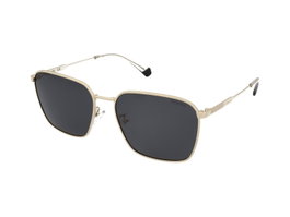 Polaroid PLD-4120-G-S-X-LOJ Gafas de sol para hombre con cristal gris y detalles dorados
