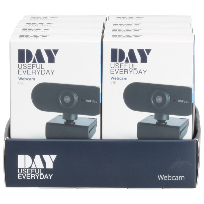 Day Webcam USB Full HD 1080P 2 Megapíxeles 70° Ángulo de Visión Micrófono Integrado Interfaz USB 2.0