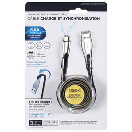 Be Mix Cable Carga 6A Tipo C Colección High Tech Metal 148