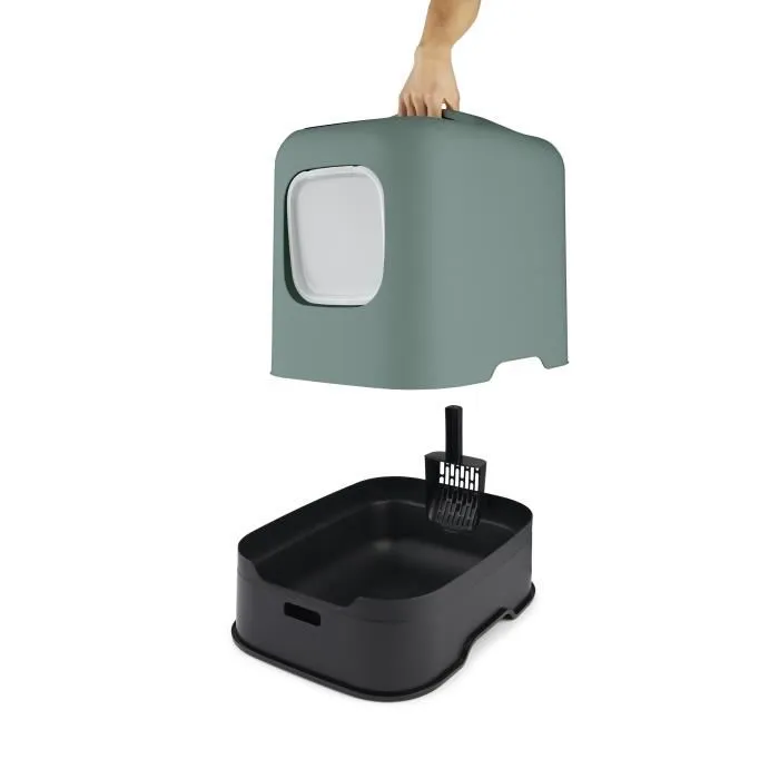 Rotho Biala Caseta de Aseo para Gatos de Plástico Reciclado con Filtro Antiolor Diseño Moderno