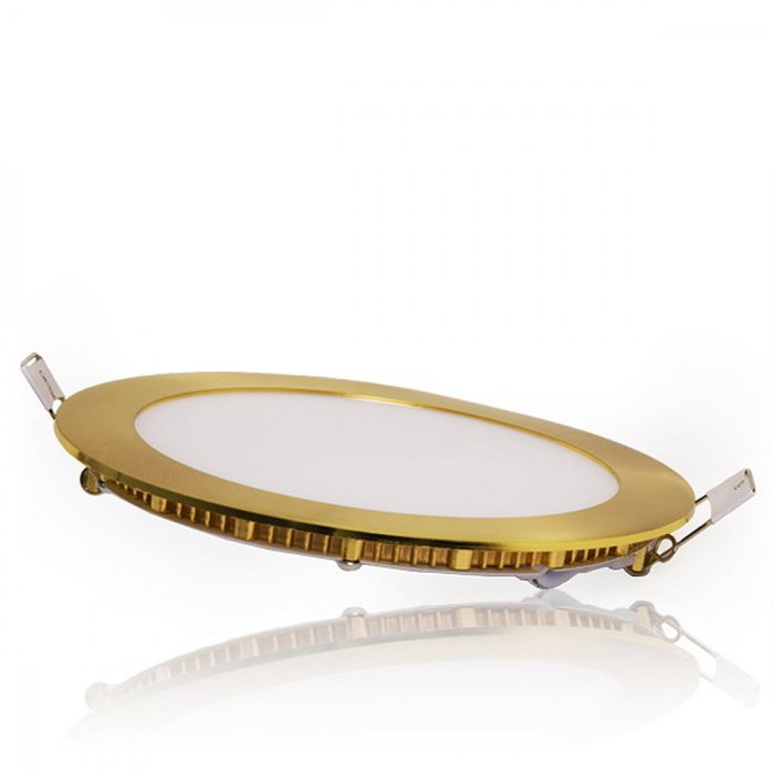 Placa LED Circular Dorado 12W 1200Lm 2700K
