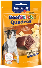 Vitakraft Beef Stick Quadros - Snack para Perros Sabor Queso, 7x70gr