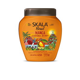 Skala Crema Acondicionadora Manga e Castanha para Cabello Encrespado 1000ml Hidratación Intensa