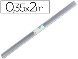 Liderpapel Rollo Plástico para Forrar Libros 0.35 x 2 m, Transparente, 70 Micras, Alta Resistencia
