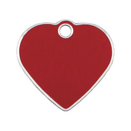 Placa identificativa para collar Imarc Heart Rojo
