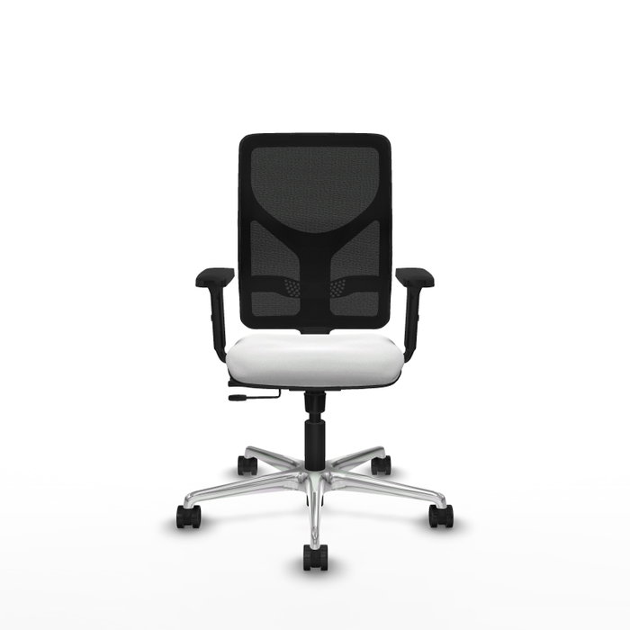 PIQUERAS Y CRESPO Silla de oficina Motilla con mecanismo Sincro/Traslack Blanco/Negro