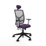 PIQUERAS Y CRESPO Silla de oficina Motilla con mecanismo Sincro/Traslack, Morada y Gris