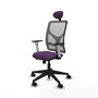 PIQUERAS Y CRESPO Silla de oficina Motilla con mecanismo Sincro/Traslack, Morada y Gris