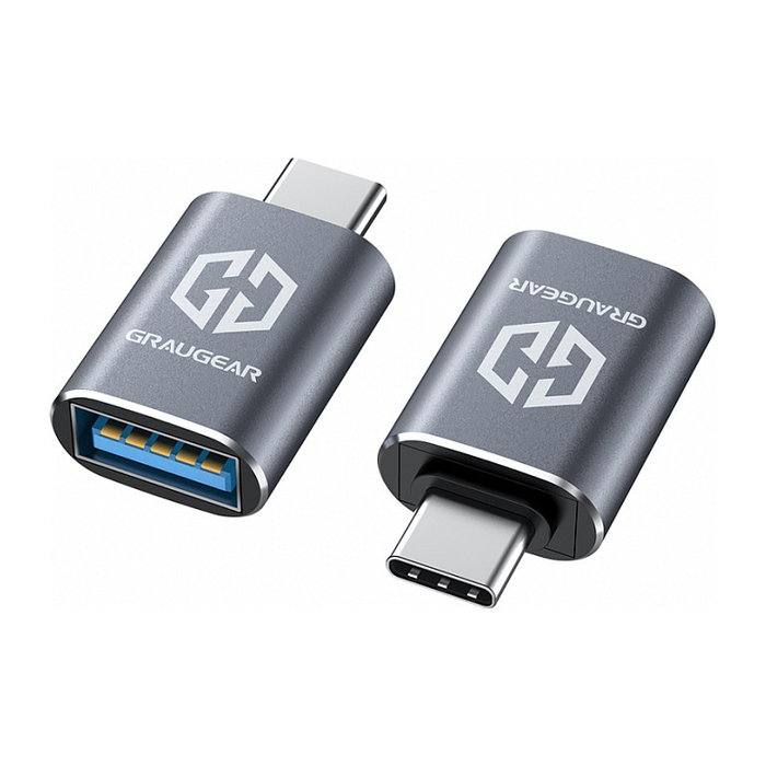 GrauGear G-AD-ATC-10G-2 Adaptador USB 3.2 Gen2 Tipo-A a Tipo-C Macho, Gris, 10 Gbit/s, 2 Piezas GrauGear G-AD-ATC-10G-2 Adaptador USB 3.2 Gen2 Tipo-A a Tipo-C Macho, Gris, 10 Gbit/s, 2 Piezas