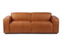 DKD Home Decor Sofá 3 Plazas de Piel Cognac 214x94x77 cm Desmontable - Top Sofas 2c24