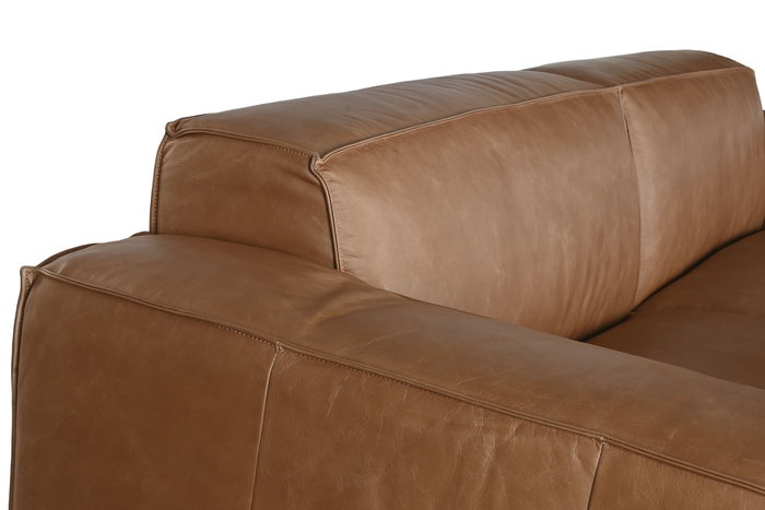 DKD Home Decor Sofá 3 Plazas de Piel Cognac 214x94x77 cm Desmontable - Top Sofas 2c24