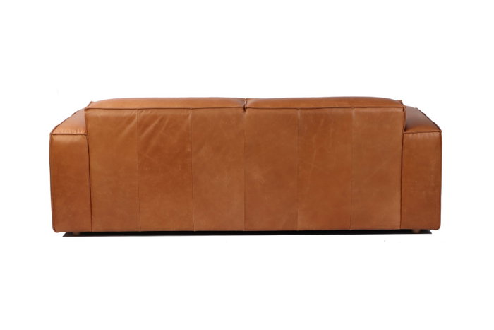 DKD Home Decor Sofá 3 Plazas de Piel Cognac 214x94x77 cm Desmontable - Top Sofas 2c24