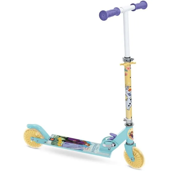 Mondo Scooter Plegable de 2 Ruedas La Reina de la Nieve Frozen Disney para Niña Hasta 50 Kg Ajustable 3 Años