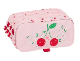 Safta Bolso escolar portatodo Glowlab frutitas triple bag