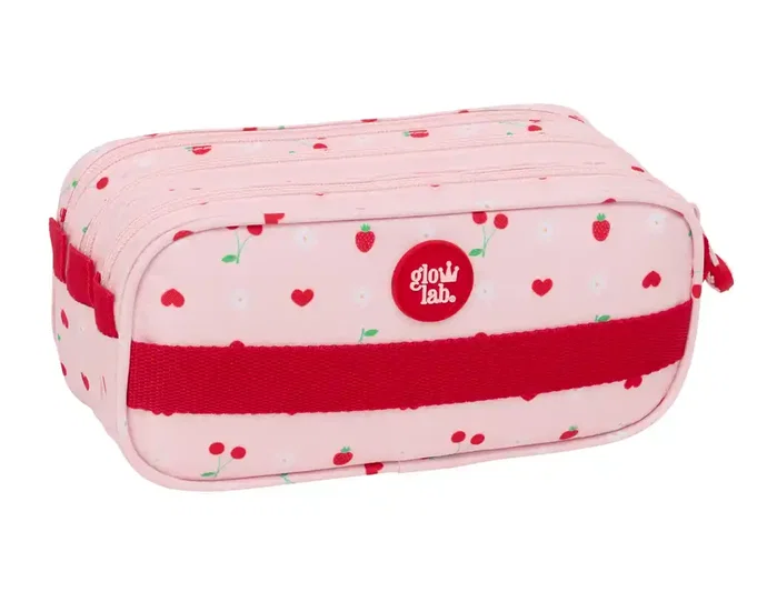 Safta Bolso escolar portatodo Glowlab frutitas triple bag
