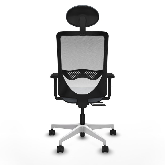 PIQUERAS Y CRESPO Silla de oficina Zulema con mecanismo Sincro/Traslack, Gris y Blanco