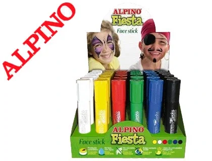 Alpino Maquillaje En Barra Fiesta Face Stick Caja Expositora De 30 C-Surtidos Amarillo Blanco Rojo Verde Azul Negro Alpino Maquillaje En Barra Fiesta Face Stick Caja Expositora De 30 C-Surtidos Amarillo Blanco Rojo Verde Azul Negro