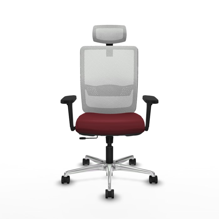PIQUERAS Y CRESPO Silla de oficina Haches Granate y Blanco PIQUERAS Y CRESPO Silla de oficina Haches Granate y Blanco