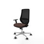PIQUERAS Y CRESPO Silla de oficina Mardos con mecanismo Sincro, Marrón oscuro y Negro
